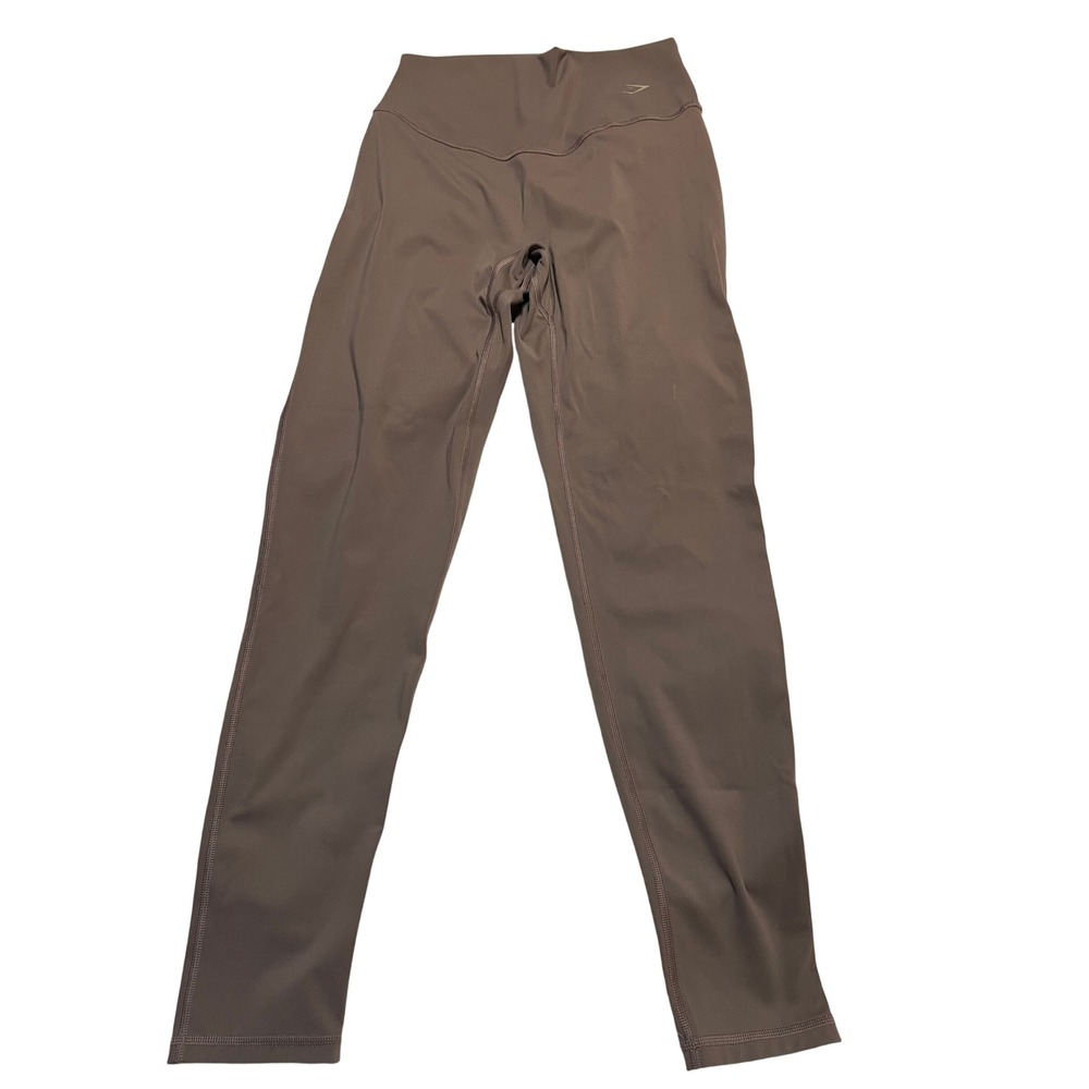 Gymshark Womens High Waisted Leggings Taupe Brown B3A6M Size Medium